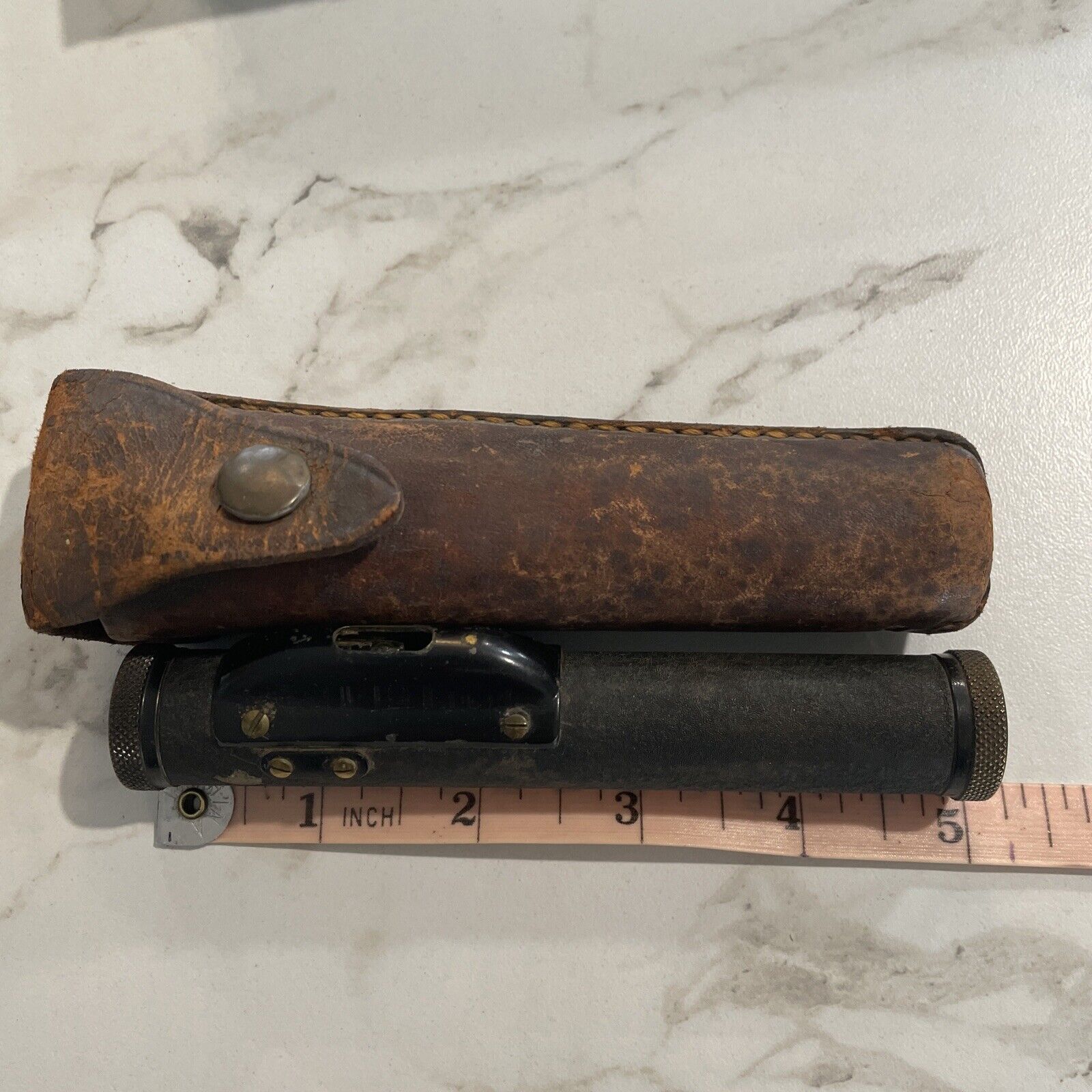 Antique Level Surveyors Scope Pocket Size With Case