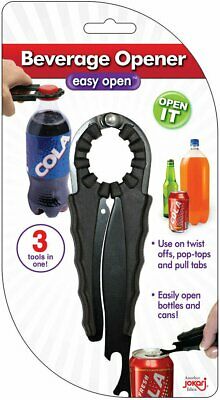 Jokari Beverage Opener - Easy Twist Off Pop Top Pull Tab Beer Soda Cans Bottles