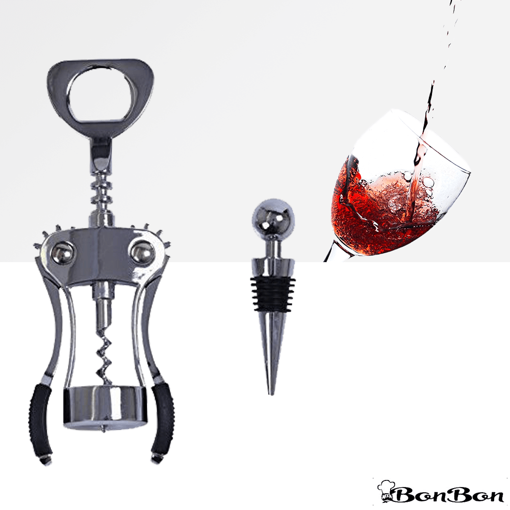 Bonbon Wine Saver Accessory Luxury Corkscrew And Bottle Stopper Set