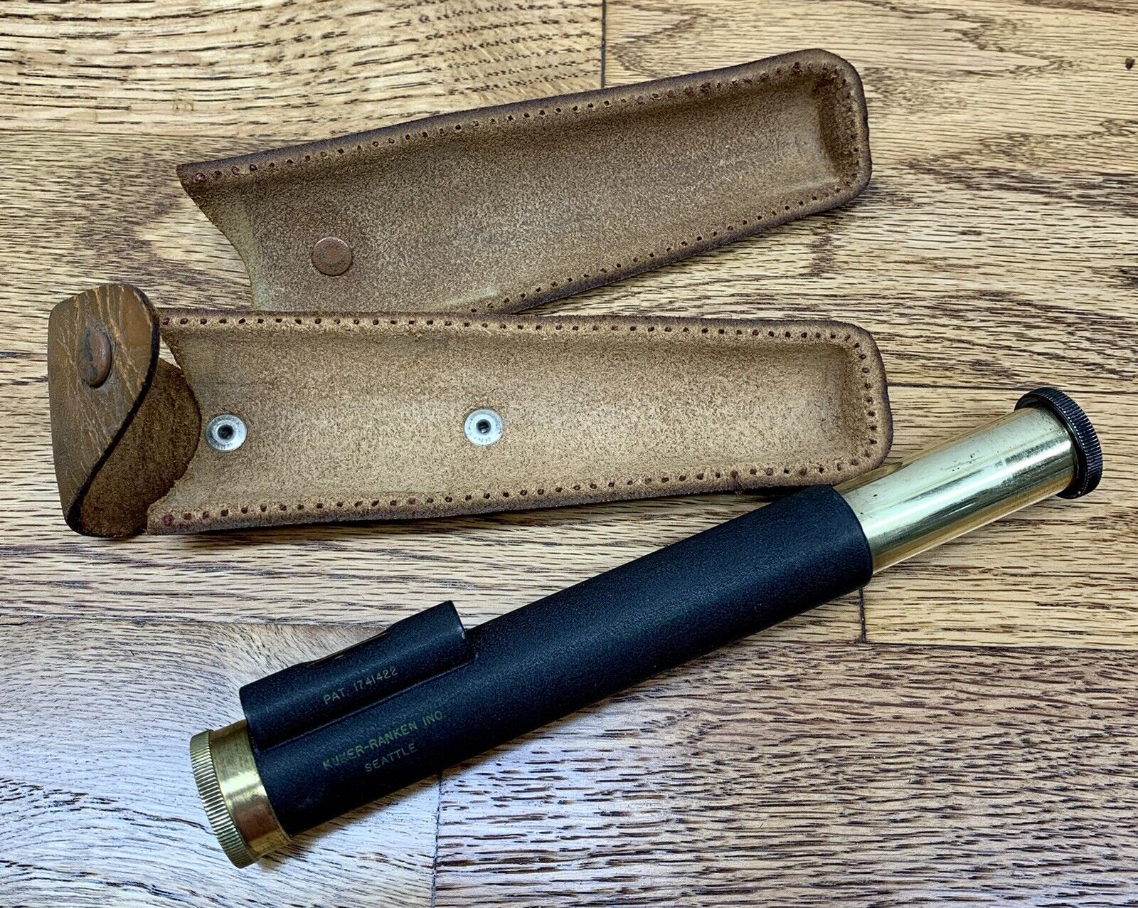 Vintage Kuker Ranken Hand Surveyors Level With Pouch