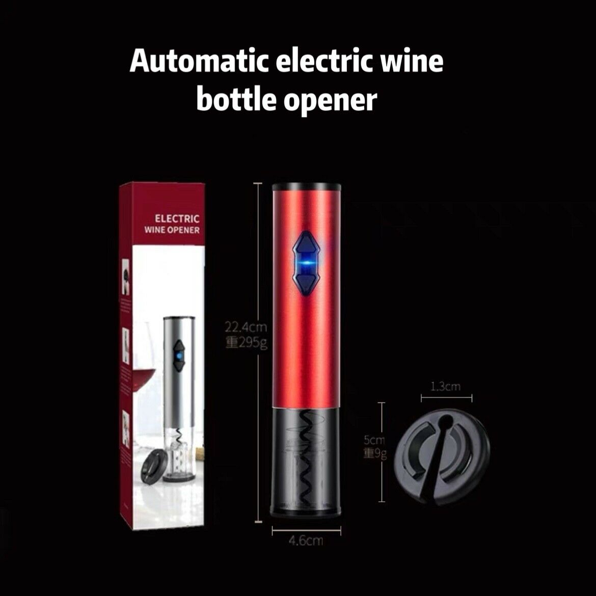 Electric Wine Bottle Opener Sacacorchos Electrico Corkscrew With Foil Cutter