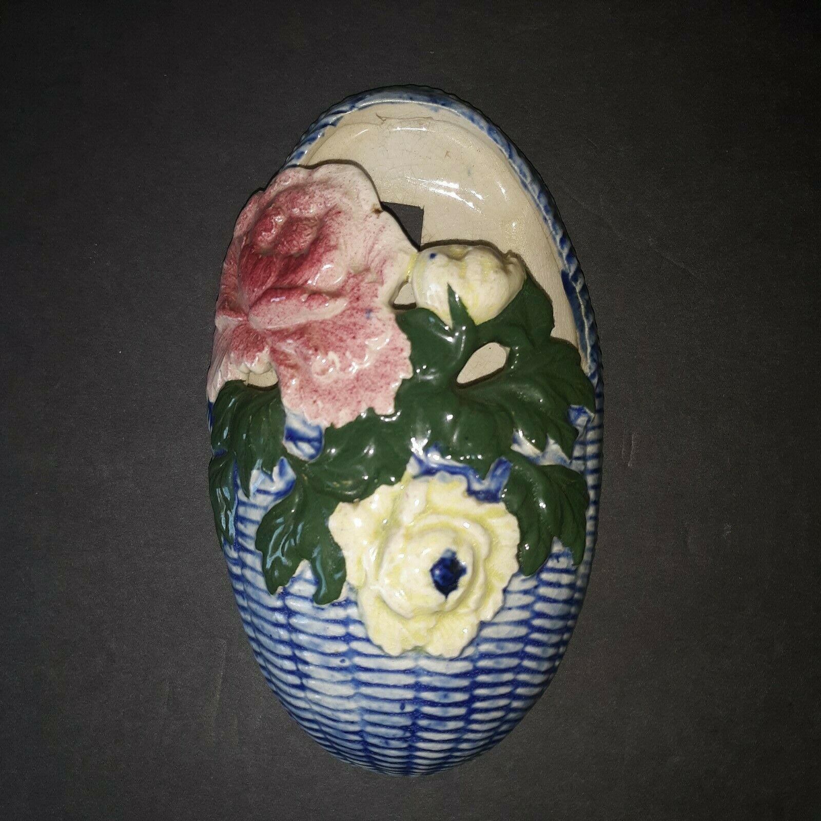 1920,s Ceramic Wall Pocket Vase