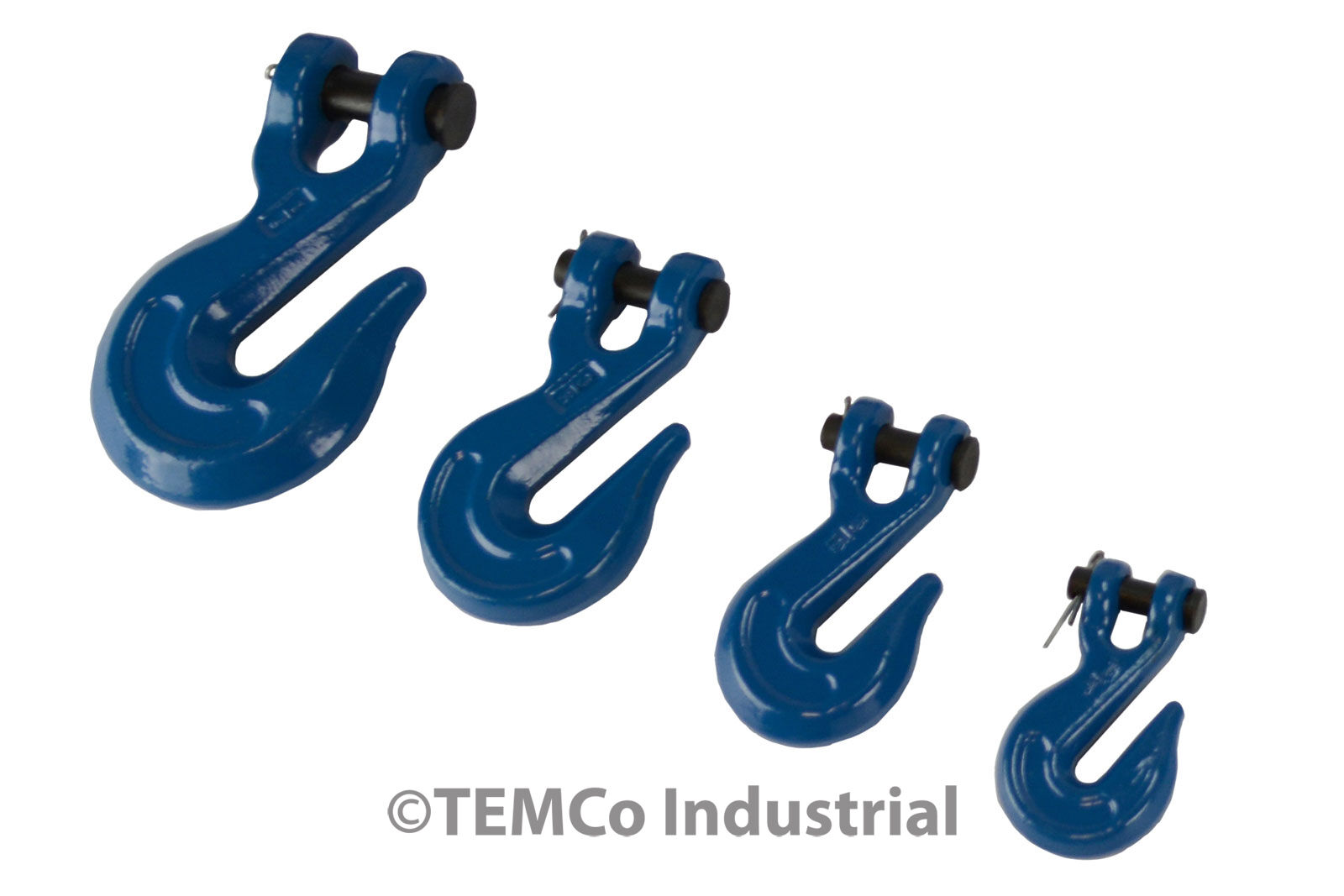 Temco Chain Grab Hook Pin Clevis Rigging Tow Transport Truck Trailer Grade 70