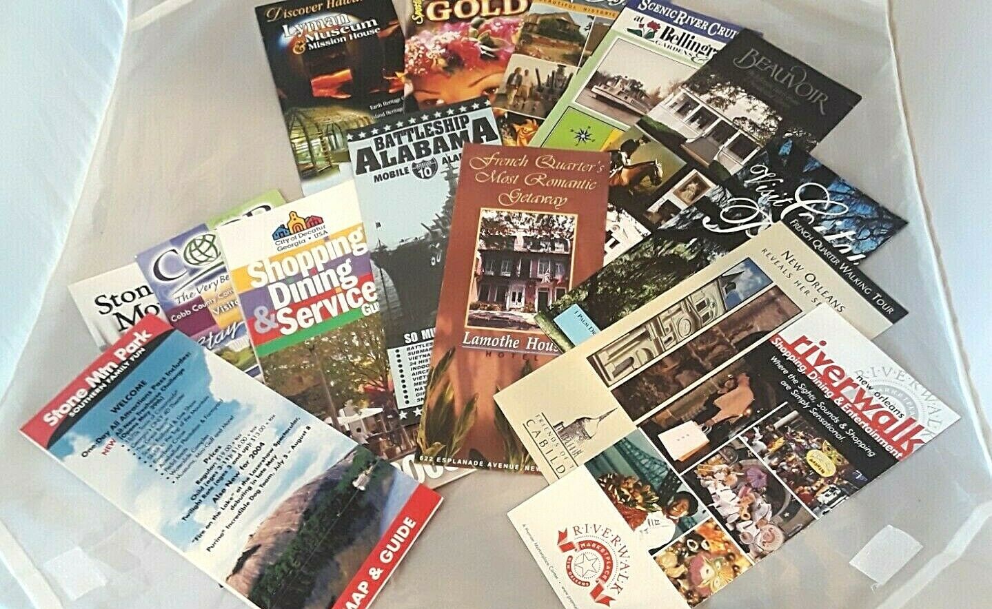 2004-06 Lot Travel Brochures New Orleans, Mobile, Hawaii, Atlanta, Branson NICE