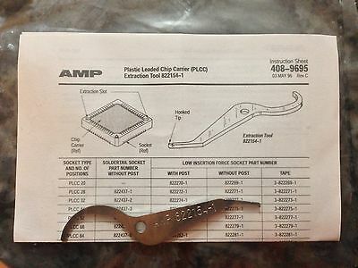 Two 2 Tyco Amp Plastic Leaded Chip Carrier Plcc 8221541 Extraction Tool 822154-1