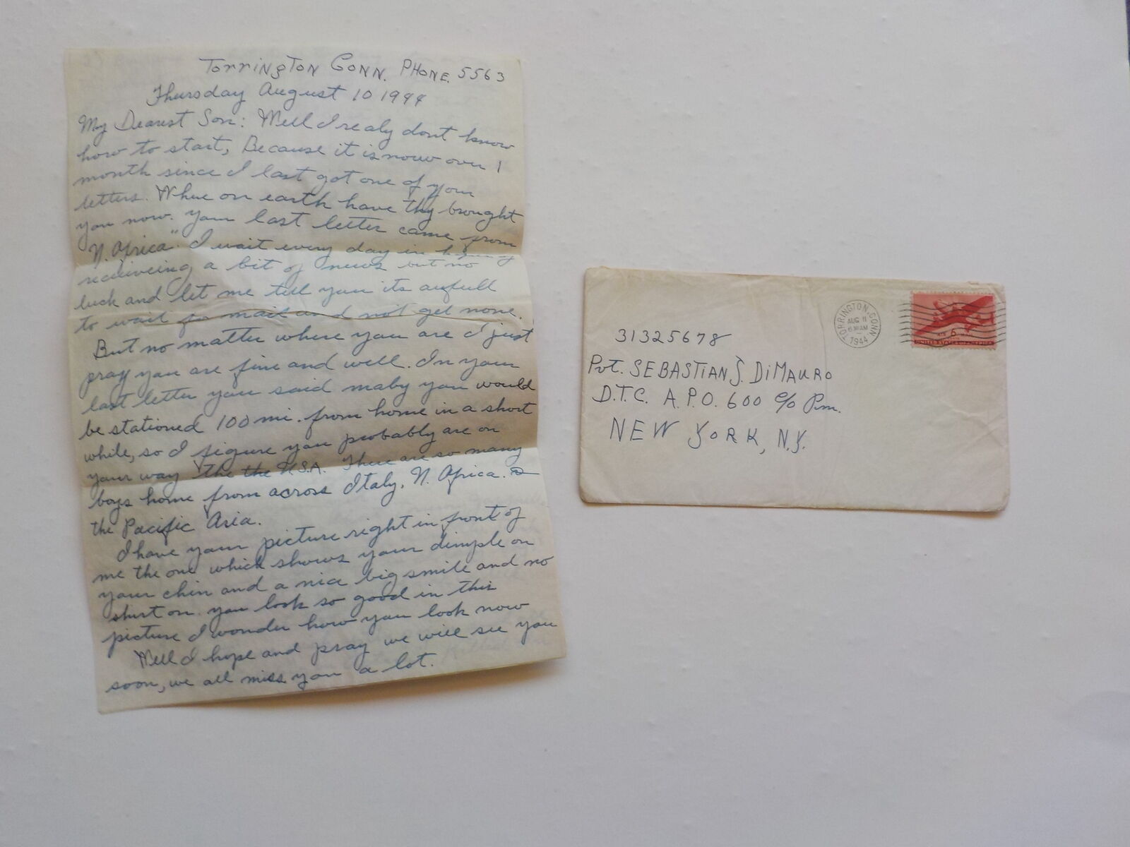 Wwii Letter 1944 Missing In Action Wait In Hopes Awful Mail Mia Ww Ii Vtg Ww2