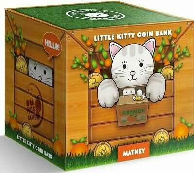Matney Stealing Coin Cat Box - English Speaking White Kitty Piggy Bank For Kids