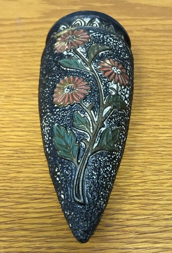 Vintage Wall Pocket Made In Japan Flowers Floral