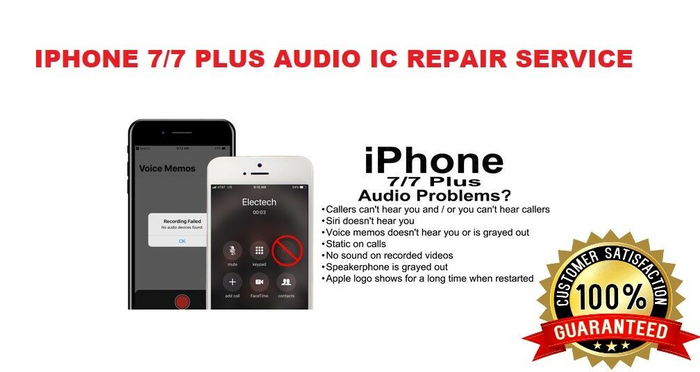 Iphone 7/iphone 7 Plus Audio Ic No Mic Speaker Sound Slow Boot Repair Service