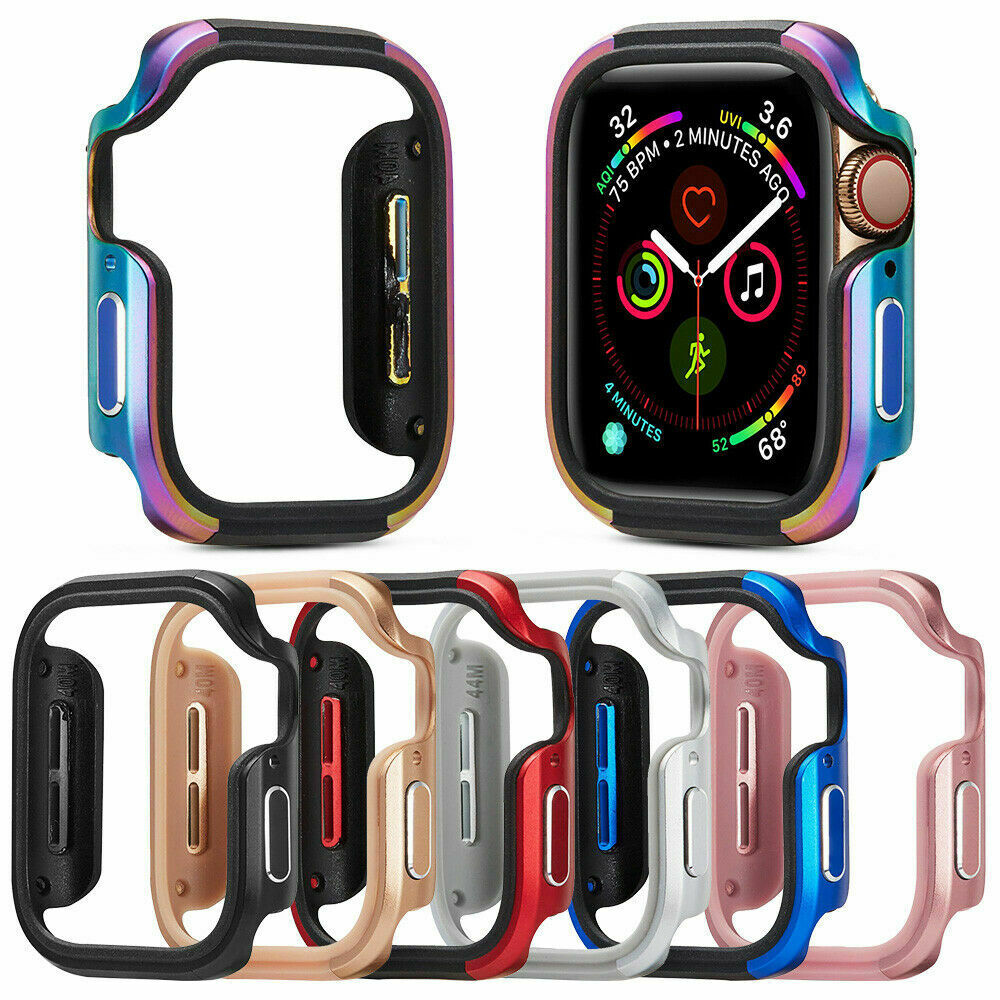 For Apple Watch Series 6 5 4 Cover 40/44mm Bumper Protector Metal Aluminum Case