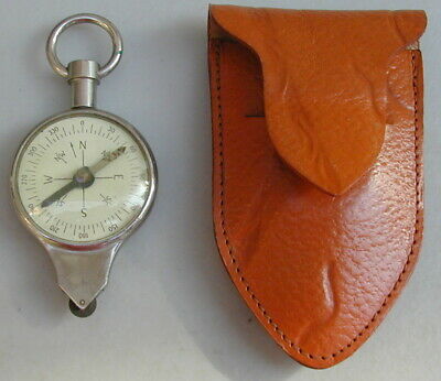 Old Original Antique "compass" With Original Leather Case Germany 1940 Very Rare