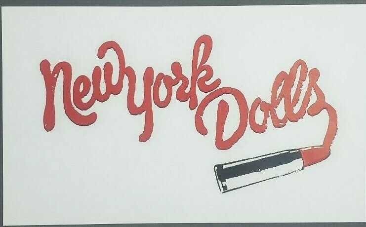 New York Dolls Logo Iron On Heat Transfer Red & Black 6